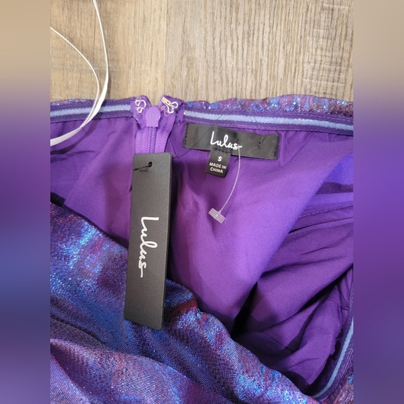 Strapless Shimmering Purple Gown - Picture 14 of 15